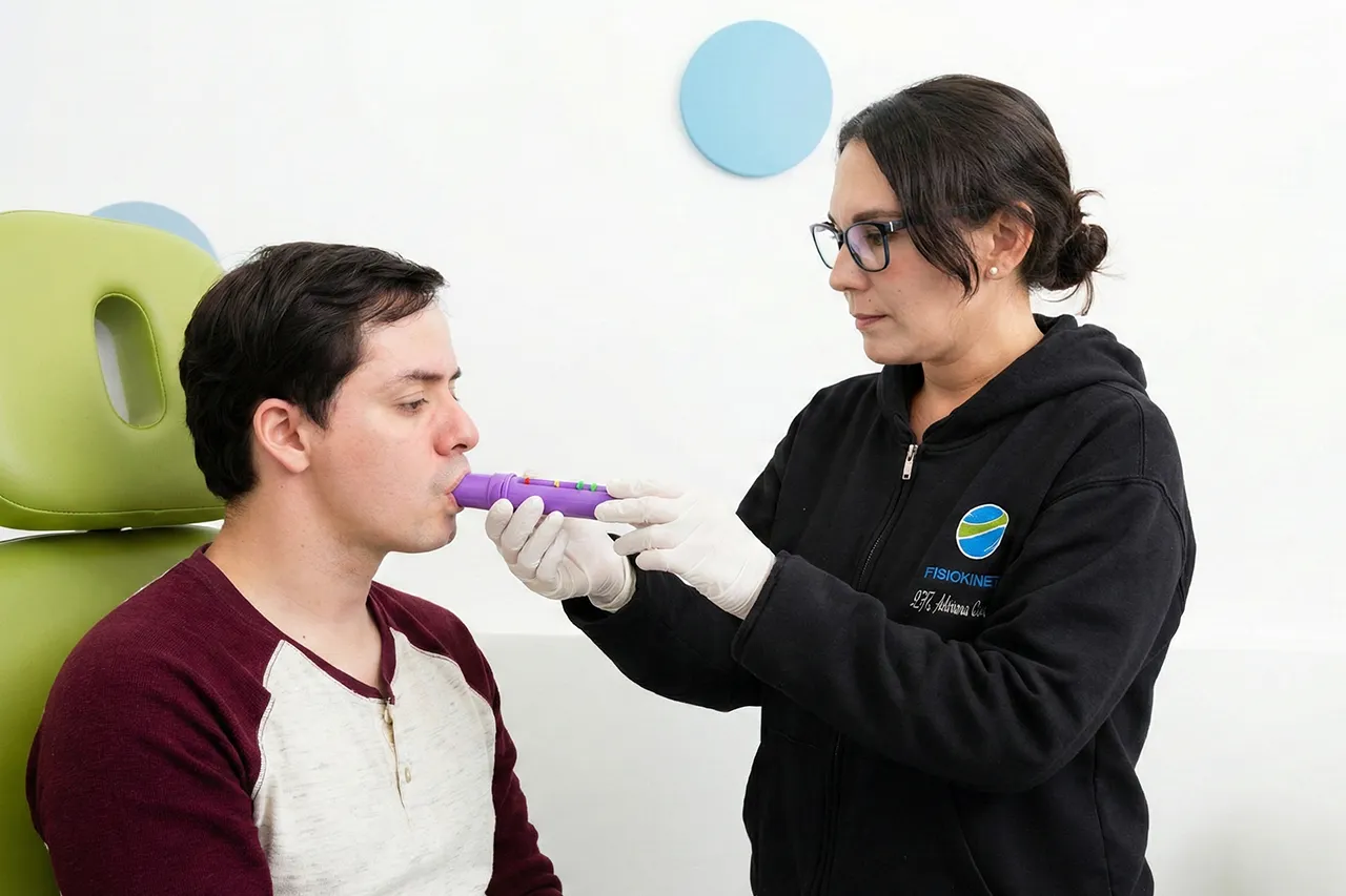 foto de fisioterapia pulmonar